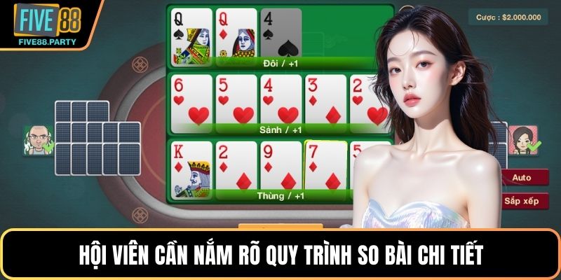 Bài Mậu Binh Five88– Luật Chơi, Tư Duy Xếp Bài Và Mẹo Thắng Nhanh Hội viên cần nắm rõ quy trình so bài chi tiết